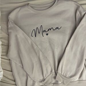 Mama Graphic Women's Sweater - Cream
